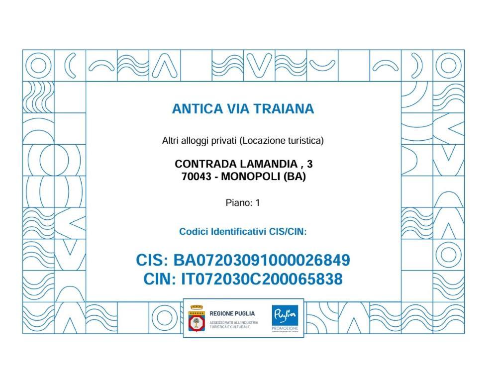 Appartamento Antica Via Traiana Monopoli Esterno foto